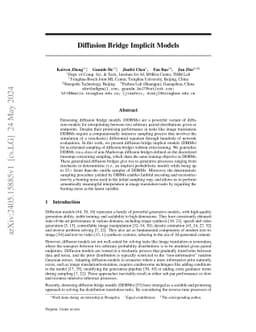 Diffusion Bridge Implicit Models