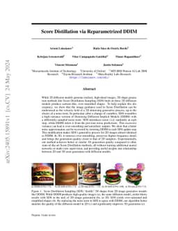 Score Distillation via Reparametrized DDIM