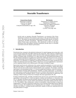 Steerable Transformers