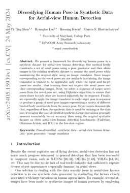 Diversifying Human Pose in Synthetic Data for Aerial-view Human
  Detection