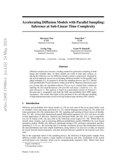 Accelerating Diffusion Models with Parallel Sampling: Inference at
  Sub-Linear Time Complexity