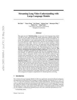 Streaming Long Video Understanding with Large Language Models