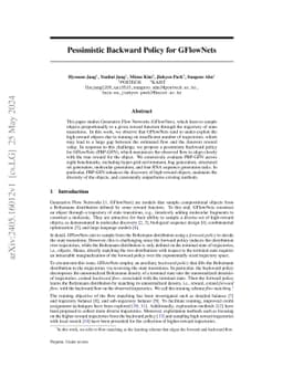 Pessimistic Backward Policy for GFlowNets
