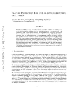 Feature Protection For Out-of-distribution Generalization