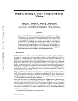 DiffuBox: Refining 3D Object Detection with Point Diffusion