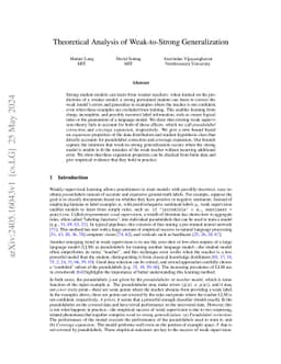 Theoretical Analysis of Weak-to-Strong Generalization