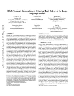 Towards Completeness-Oriented Tool Retrieval for Large Language Models