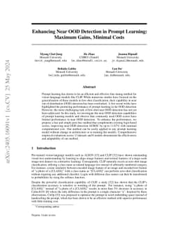 Enhancing Near OOD Detection in Prompt Learning: Maximum Gains, Minimal
  Costs