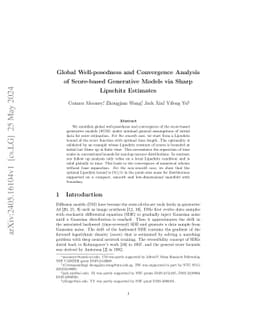 Global Well-posedness and Convergence Analysis of Score-based Generative
  Models via Sharp Lipschitz Estimates