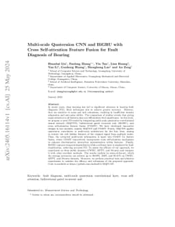 Multi-scale Quaternion CNN and BiGRU with Cross Self-attention Feature
  Fusion for Fault Diagnosis of Bearing
