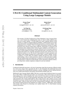 C3LLM: Conditional Multimodal Content Generation Using Large Language
  Models