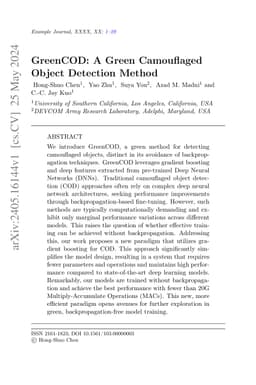 GreenCOD: A Green Camouflaged Object Detection Method