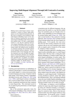 Improving Multi-lingual Alignment Through Soft Contrastive Learning