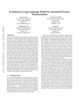 Evolutionary Large Language Model for Automated Feature Transformation
