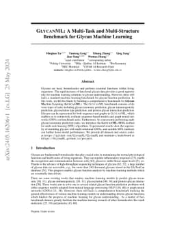 GlycanML: A Multi-Task and Multi-Structure Benchmark for Glycan Machine
  Learning