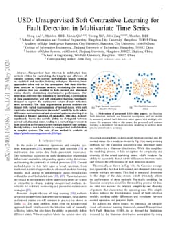 USD: Unsupervised Soft Contrastive Learning for Fault Detection in
  Multivariate Time Series