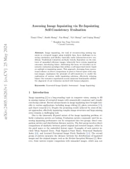 Assessing Image Inpainting via Re-Inpainting Self-Consistency Evaluation