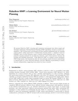 RoboArm-NMP: a Learning Environment for Neural Motion Planning