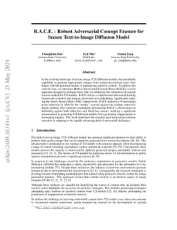 R.A.C.E.: Robust Adversarial Concept Erasure for Secure Text-to-Image
  Diffusion Model