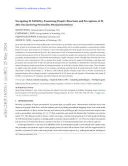 Navigating AI Fallibility: Examining People's Reactions and Perceptions
  of AI after Encountering Personality Misrepresentations