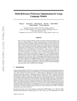 Multi-Reference Preference Optimization for Large Language Models
