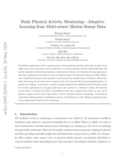 Daily Physical Activity Monitoring -- Adaptive Learning from
  Multi-source Motion Sensor Data