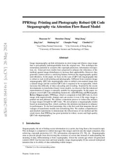 PPRSteg: Printing and Photography Robust QR Code Steganography via
  Attention Flow-Based Model