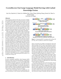 CacheBlend: Fast Large Language Model Serving for RAG with Cached Knowledge Fusion