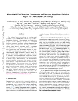 Multi-Modal UAV Detection, Classification and Tracking Algorithm --
  Technical Report for CVPR 2024 UG2 Challenge