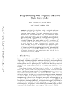 Image Deraining with Frequency-Enhanced State Space Model