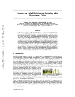 Inaccurate Label Distribution Learning with Dependency Noise
