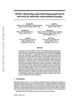 SE3Set: Harnessing equivariant hypergraph neural networks for molecular
  representation learning