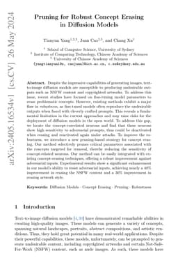 Pruning for Robust Concept Erasing in Diffusion Models
