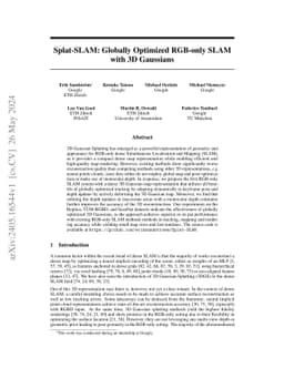 Splat-SLAM: Globally Optimized RGB-only SLAM with 3D Gaussians