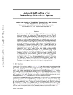 Automatic Jailbreaking of the Text-to-Image Generative AI Systems