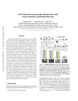 Fair Federated Learning under Domain Skew with Local Consistency and
  Domain Diversity