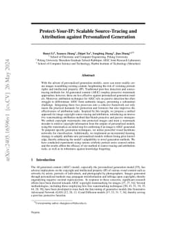 Protect-Your-IP: Scalable Source-Tracing and Attribution against
  Personalized Generation