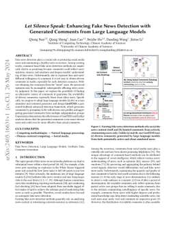 Let Silence Speak: Enhancing Fake News Detection with Generated Comments
  from Large Language Models
