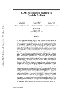 RLSF: Reinforcement Learning via Symbolic Feedback