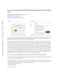 Low-resourced Languages and Online Knowledge Repositories: A
  Need-Finding Study