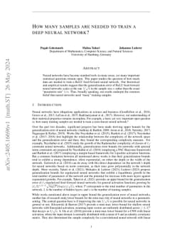 How many samples are needed to train a deep neural network?
