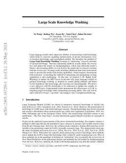 Large Scale Knowledge Washing