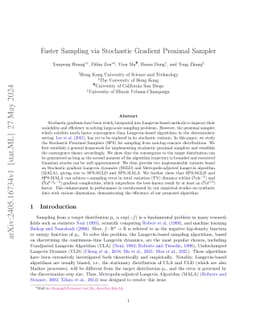 Faster Sampling via Stochastic Gradient Proximal Sampler