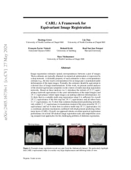 CARL: A Framework for Equivariant Image Registration