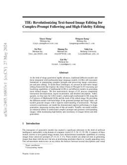 TIE: Revolutionizing Text-based Image Editing for Complex-Prompt
  Following and High-Fidelity Editing