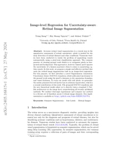 Image-level Regression for Uncertainty-aware Retinal Image Segmentation