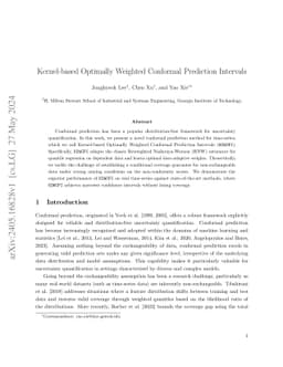 Kernel-based optimally weighted conformal prediction intervals