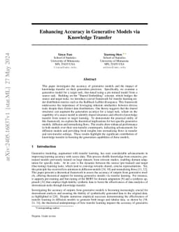 Enhancing Accuracy in Generative Models via Knowledge Transfer