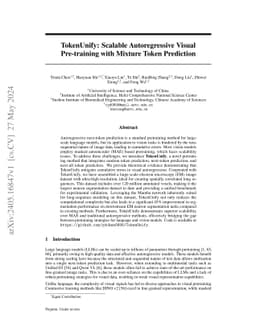 TokenUnify: Scalable Autoregressive Visual Pre-training with Mixture
  Token Prediction