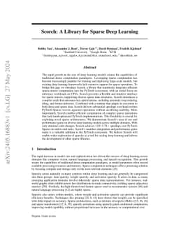Scorch: A Library for Sparse Deep Learning